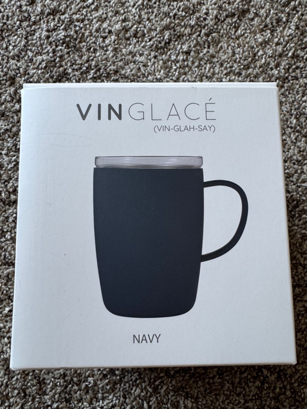 Navy Insulated Coffee Mug with Handle and Lid